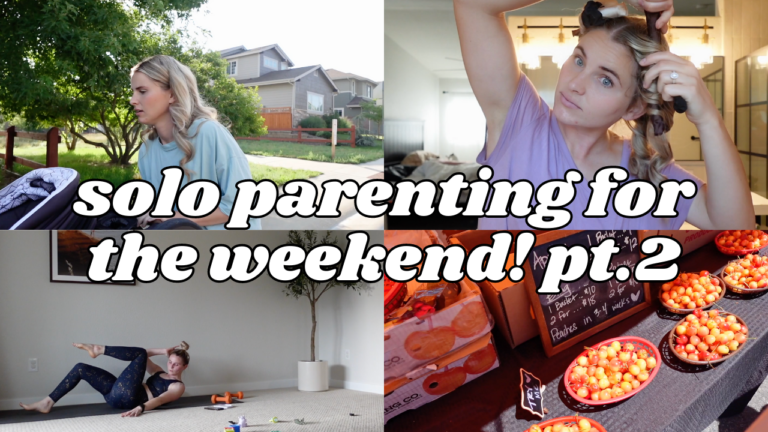 VLOG: solo parenting, heatless curls, farmers market, sahm, local dairy market | McKenna Ashcroft